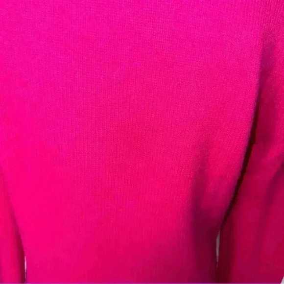 CO Women's V-Neck Sweater in Vibrant Pink - Picture 9 of 11